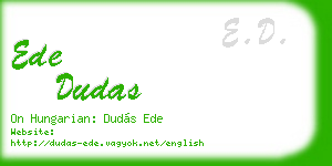 ede dudas business card