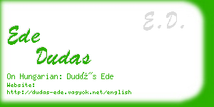 ede dudas business card